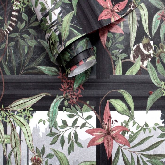 Comoro Tropical Window Design Wallpaper