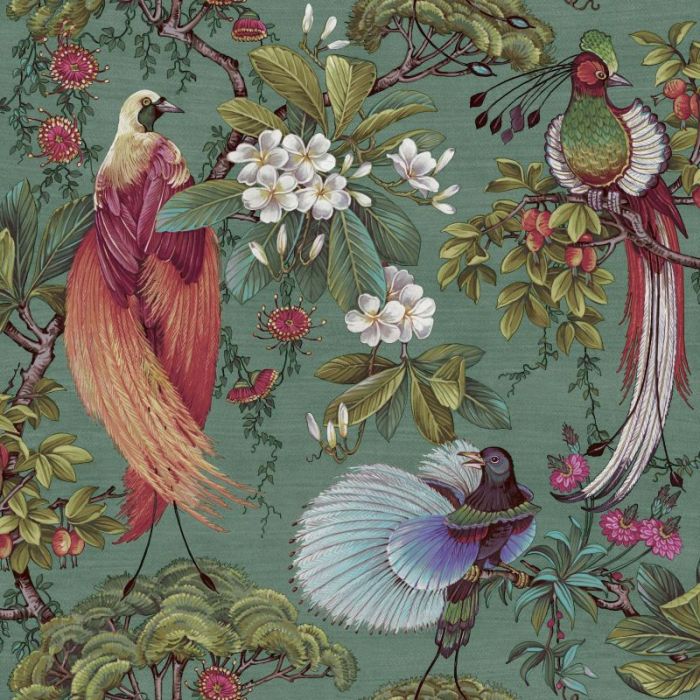 Luxury Bird Print Wallpaper UK Manufactured  Little Greene