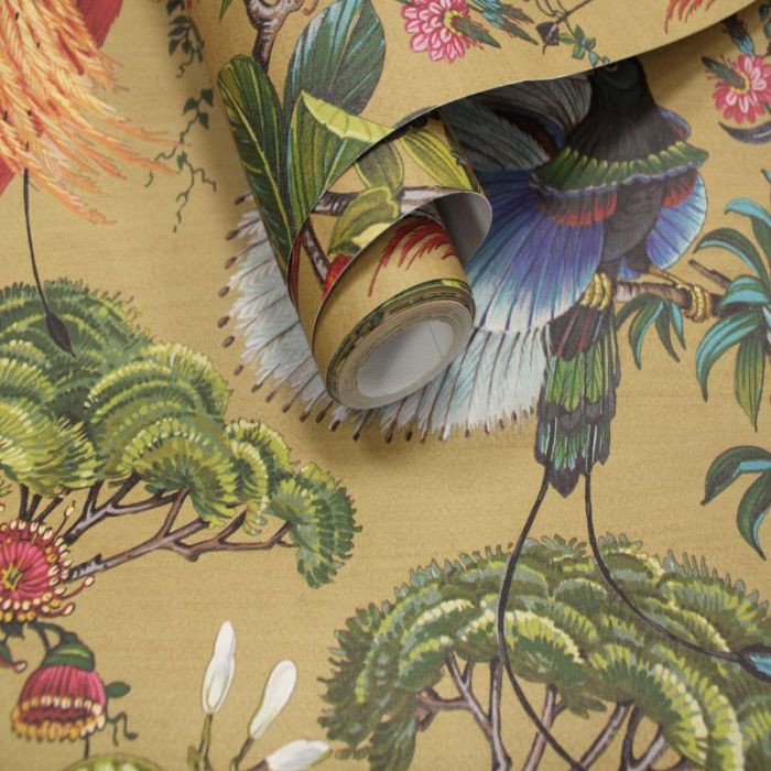Yasuni Oriental Tropical Bird Wallpaper Ochre