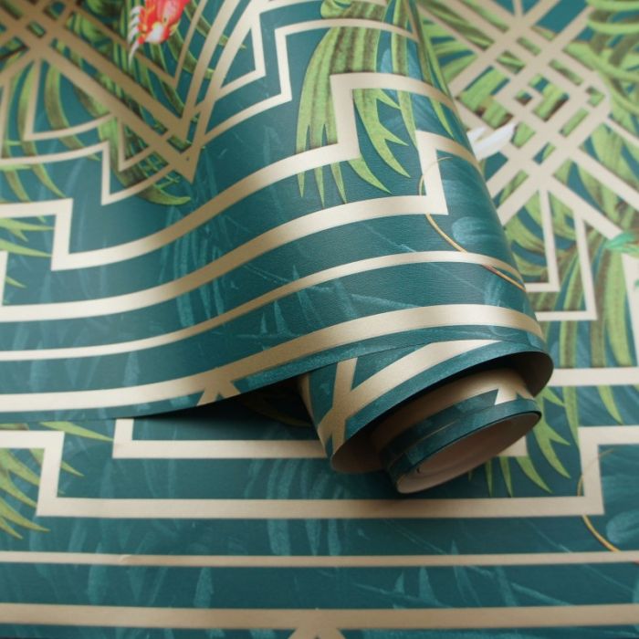 Akello Tropical Wallpaper Turquoise