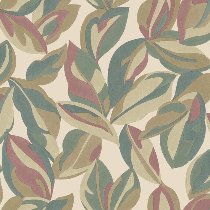 Nicolai Leaf Wallpaper - Multi