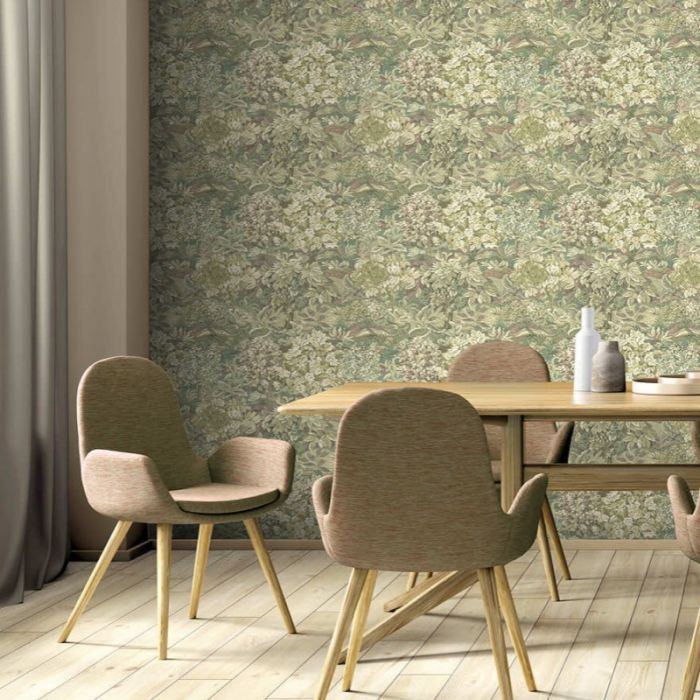 Parsons Wood Wildflower Wallpaper - Green