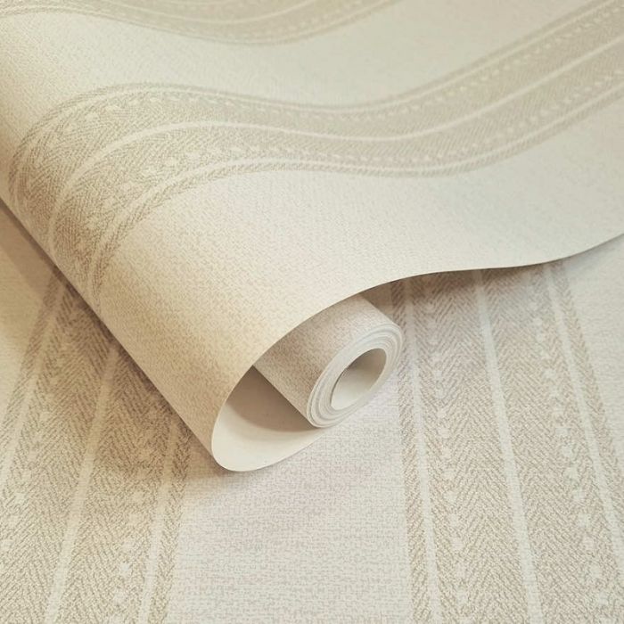 Yuste Stripe Wallpaper - Cream