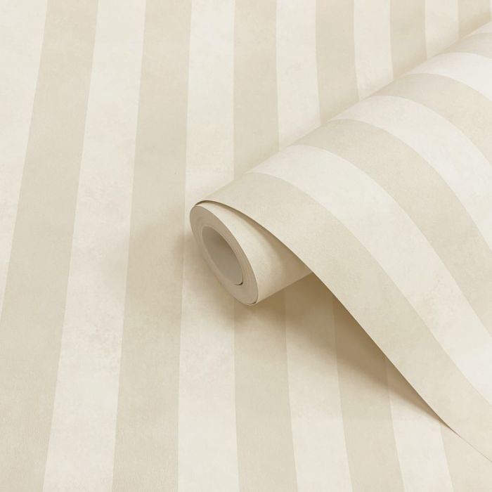 Aquila Striped Wallpaper - Cream