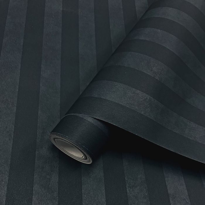 Aquila Striped Wallpaper - Navy