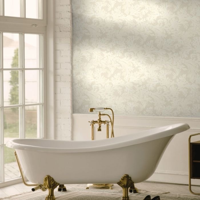 Forenza Leaf Wallpaper - Cream