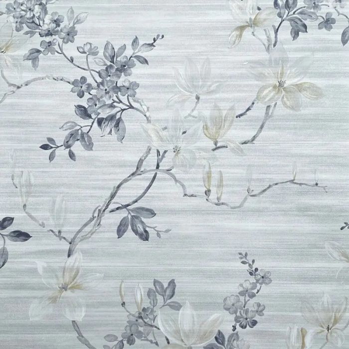 Oriental Jardin Floral Wallpaper | Grey| Decorating Centre Online