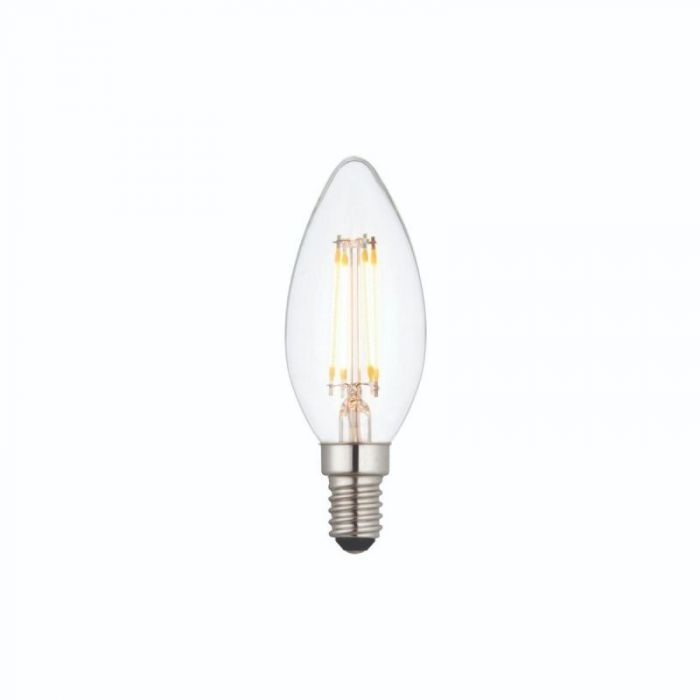 Pagazzi E14 4W LED Clear Candle Dimmable Light Bulb Warm White
