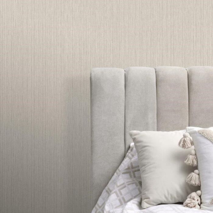 Vasari Bellini Plain Textured Wallpaper Grey