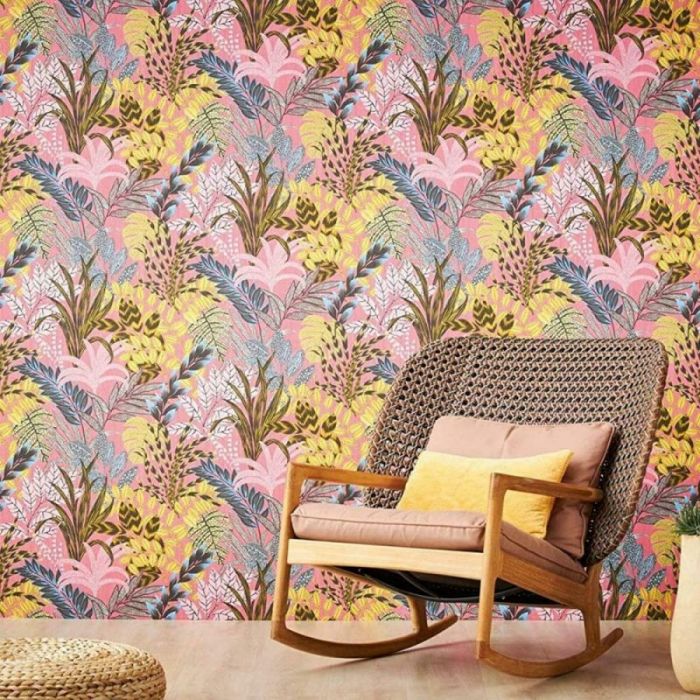 Nala Cape Town Tropical Wallpaper Pink
