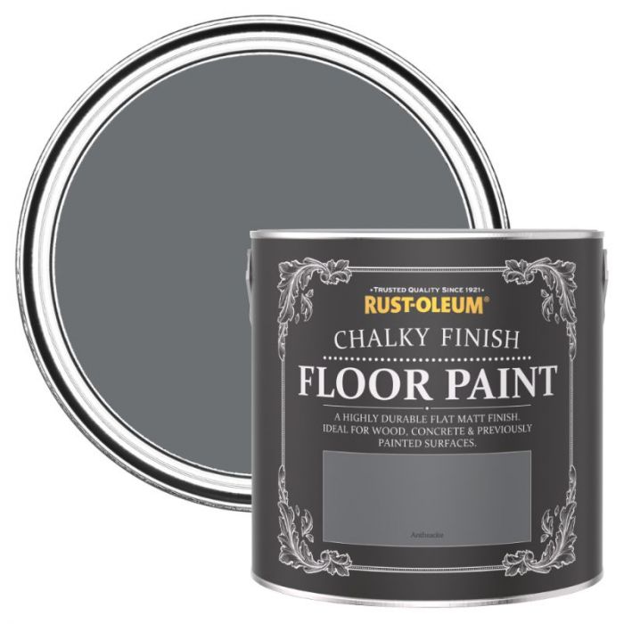 Rust-Oleum Chalky Finish Floor Paint - Mid-Anthracite 2.5L