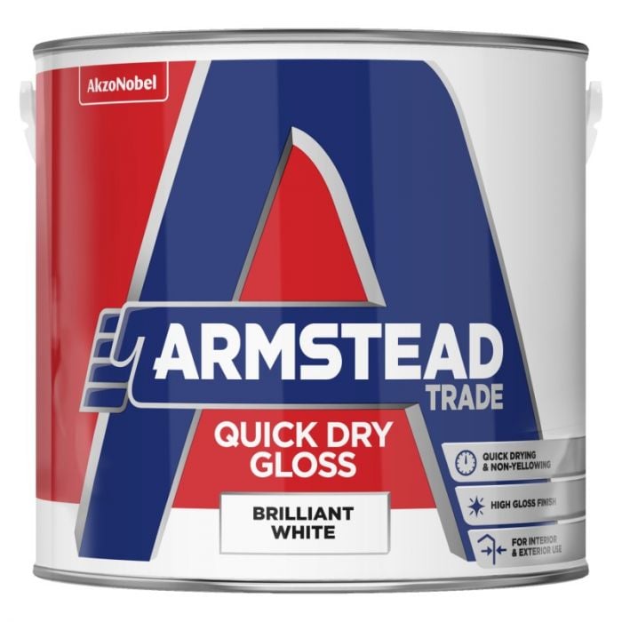 Armstead Trade Quick Dry Gloss Paint - Brilliant White