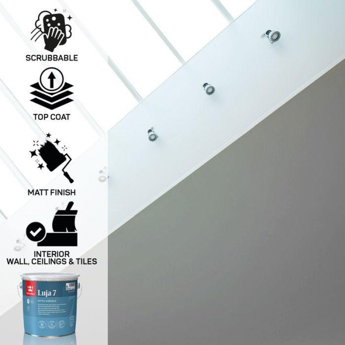 Tikkurila Luja 7 Scrubbable Matt for Bathrooms & Wall Tiles - Colour Match