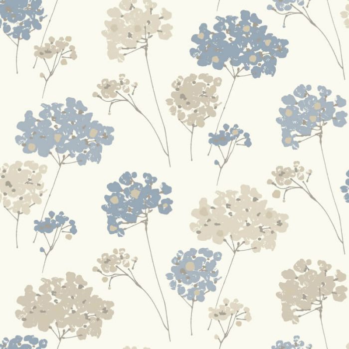 Anya Floral Wallpaper Blue