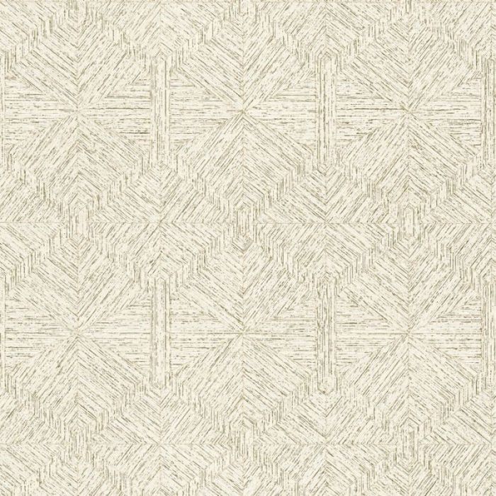 3D Geometric Shaped Textured Wallpaper - Cream