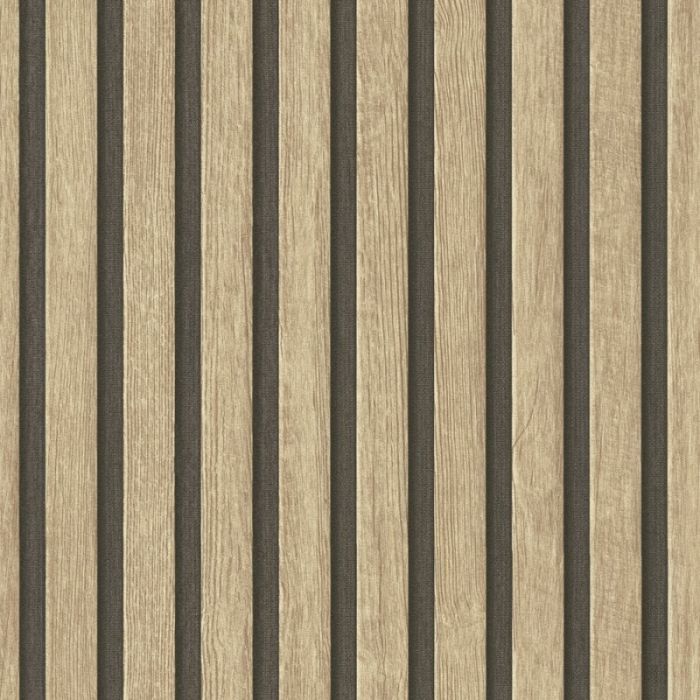 Wooden Slat 3D Wallpaper - Light Oak
