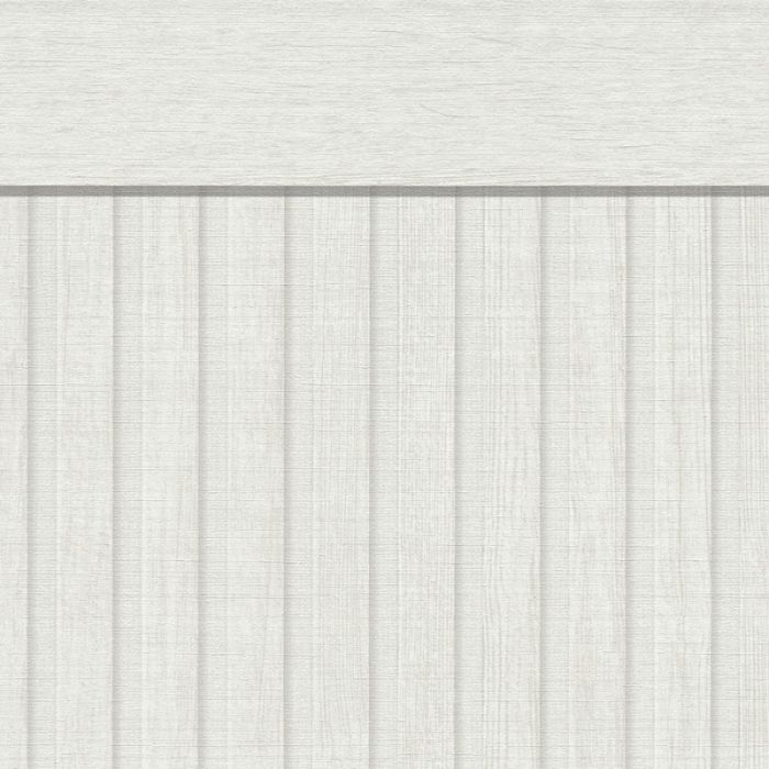 Scandi Wood Slat Grey & White Wallpaper - Half Wall Panel 
