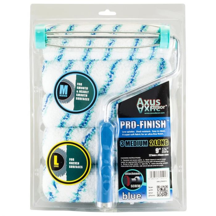 Axus Blue Series Pro-Finish Roller Pack 9