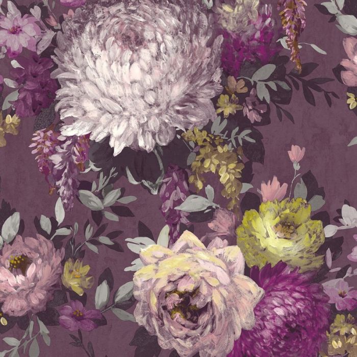 Azzurra Vintage Floral Wallpaper