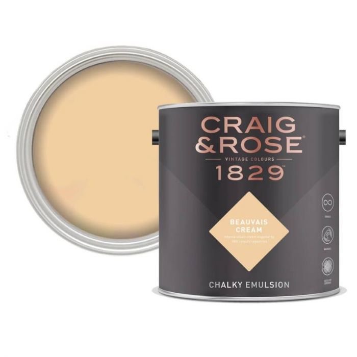 Craig & Rose Chalky Matt Emulsion Beauvais Cream 