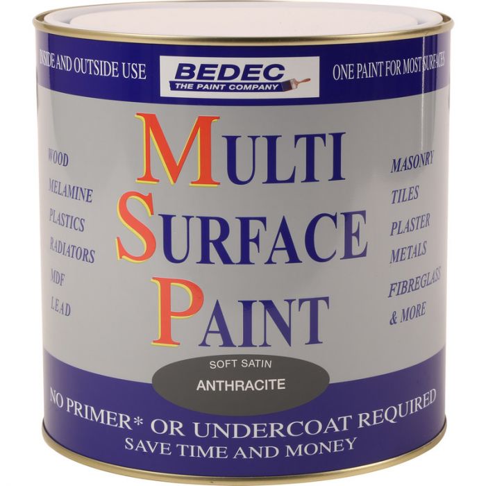 Bedec Multi Surface Paint - Anthracite Grey - RAL7016