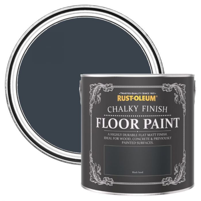 Rust-Oleum Chalky Finish Floor Paint Black Sand 2.5L