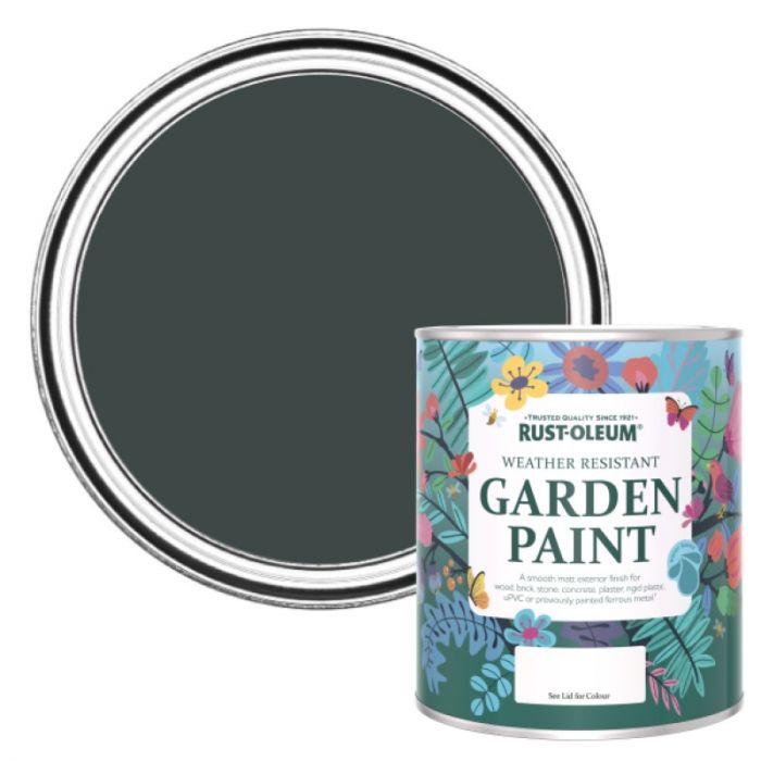 Rust-Oleum Chalky Finish Garden Paint - Black Sand 750ml