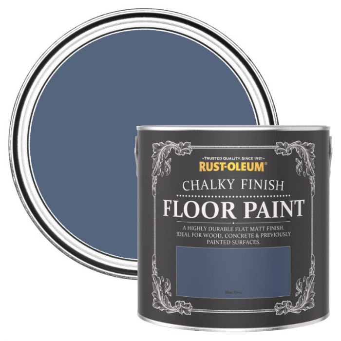 Rust-Oleum Chalky Finish Floor Paint Blue River 2.5L