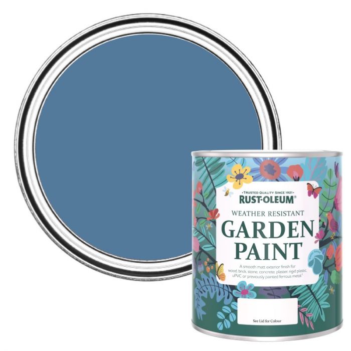 Rust-Oleum Chalky Finish Garden Paint - Blue Silk 750ml