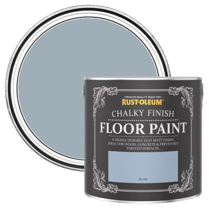 Rust-Oleum Chalky Finish Floor Paint Blue Sky 2.5L