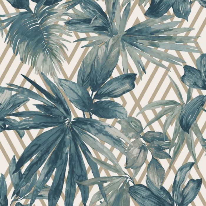 Forage Tropical Wallpaper Teal