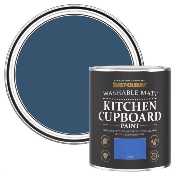 Rust-Oleum Matt Kitchen Cupboard Paint - Cobalt 750ml