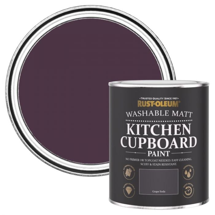 Rust-Oleum Matt Kitchen Cupboard Paint - Grape Soda 750ml