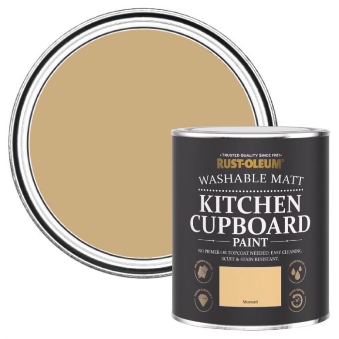 Rust-Oleum Kitchen Cupboard Paint - Mustard 750ml