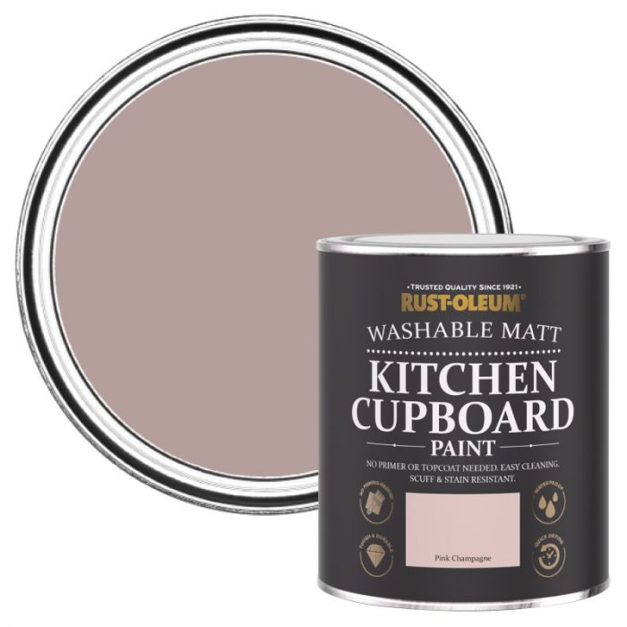 Rust-Oleum Matt Kitchen Cupboard Paint - Pink Champagne 750ml