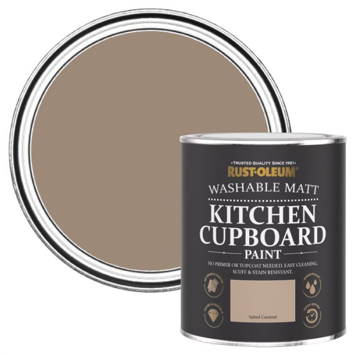 Rust-Oleum Matt Kitchen Cupboard Paint - Salted Caramel 750ml