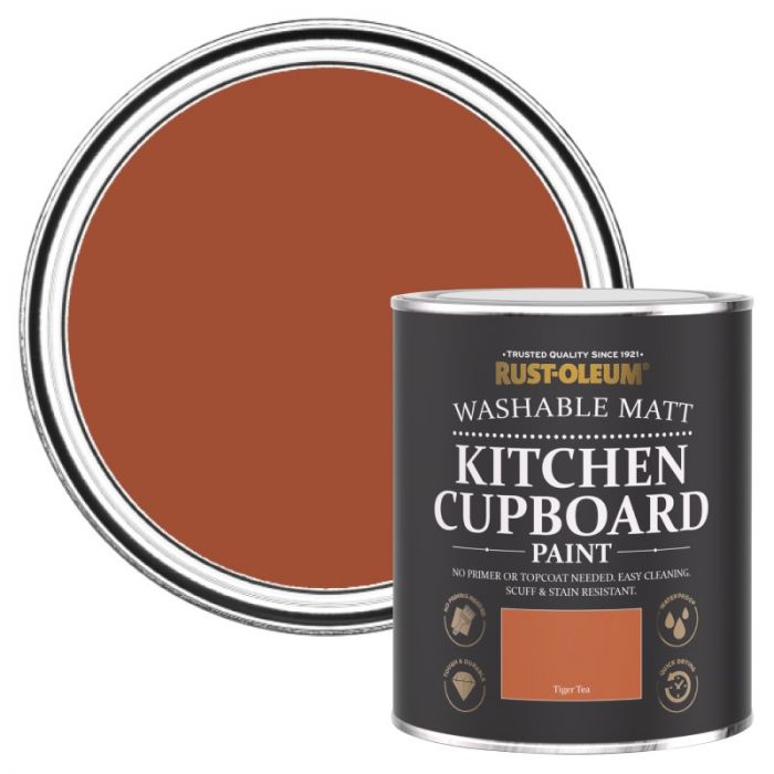Rust-Oleum Matt Kitchen Cupboard Paint - Tiger Tea 750ml