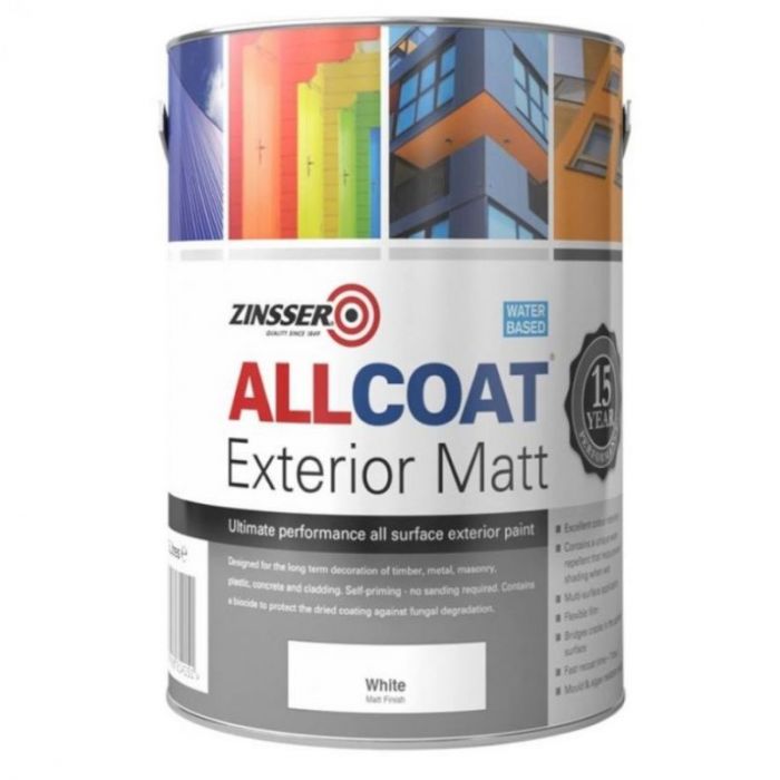 Zinsser AllCoat Interior & Exterior Matt Paint - White