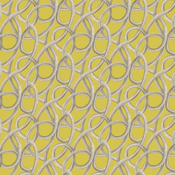 Ohpopsi Twisted Geo Wallpaper Chartreuse