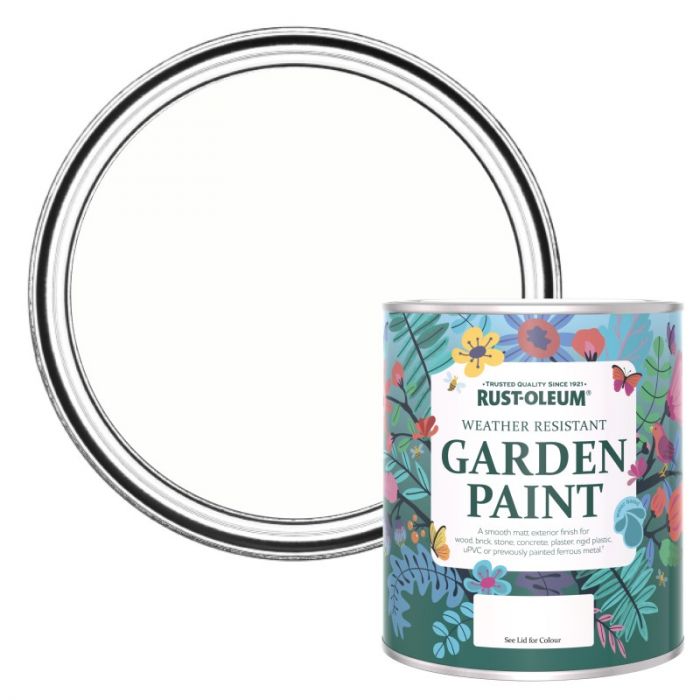 Rust-Oleum Chalky Finish Garden Paint - Chalk White 750ml