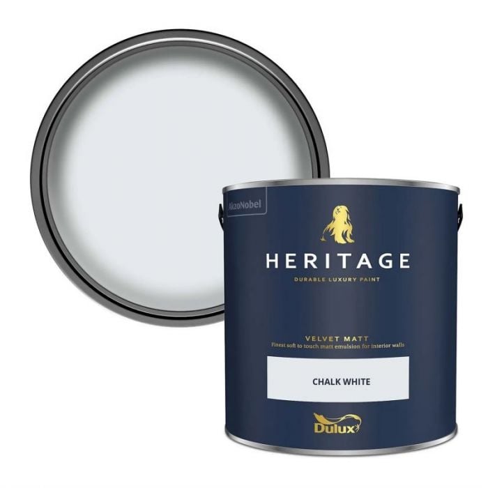 Dulux Heritage Matt Emulsion - Chalk White, Dulux, Designer Colours