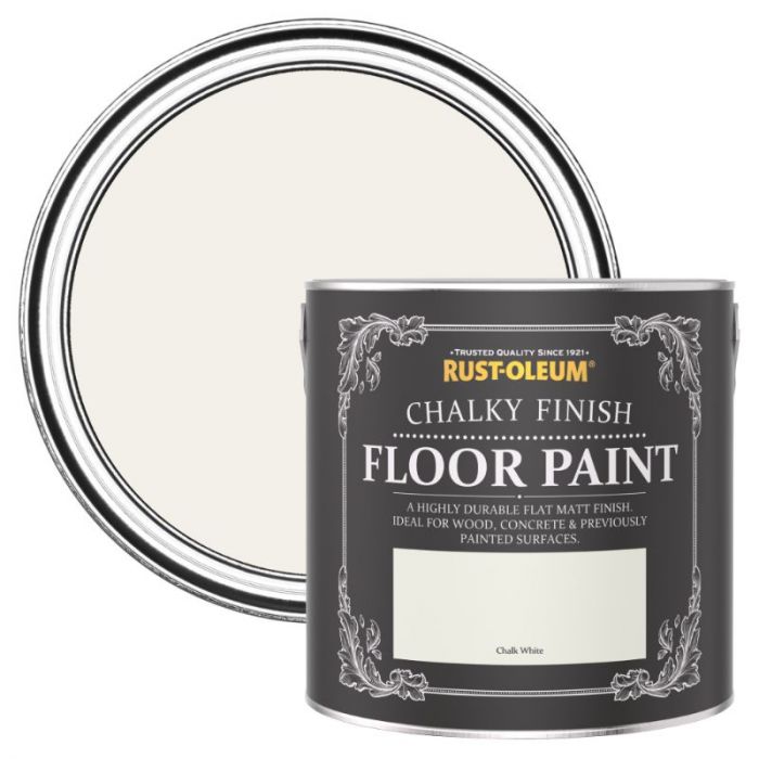 Rust-Oleum Chalky Finish Floor Paint Chalk White 2.5L