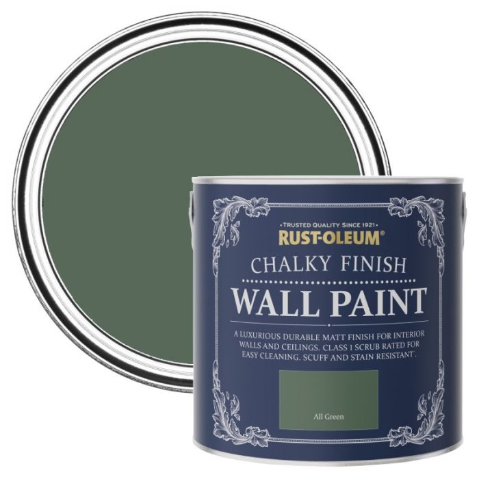 Rust-Oleum Chalky Finish Wall Paint - All Green 2.5L