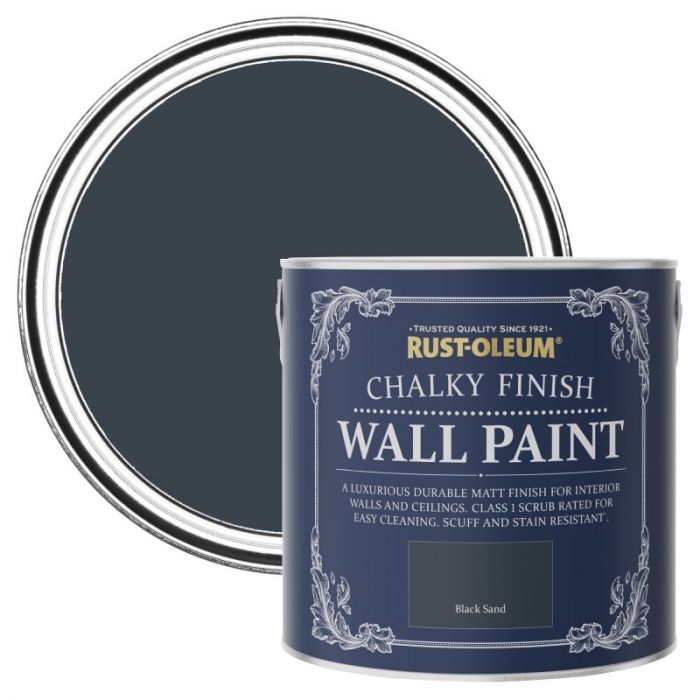 Rust-Oleum Chalky Finish Wall Paint - Black Sand 2.5L