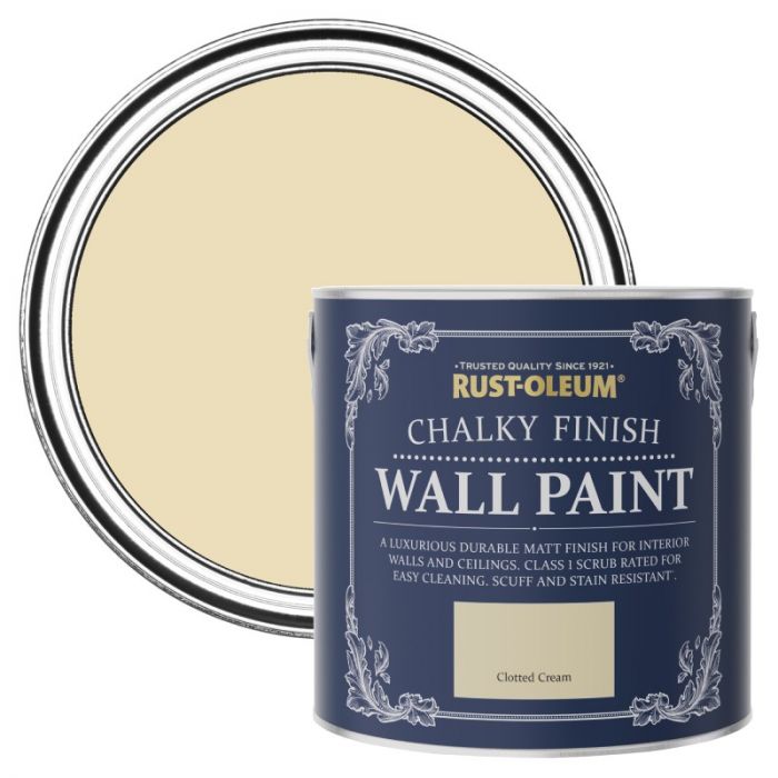 Rust-Oleum Chalky Finish Wall Paint - Clotted Cream 2.5L