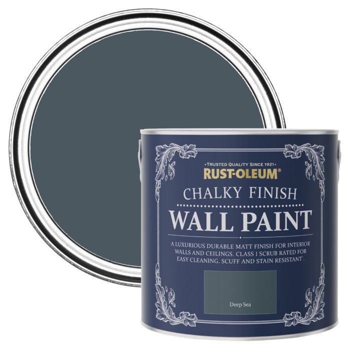 Rust-Oleum Chalky Finish Wall Paint - Deep Sea 2.5L