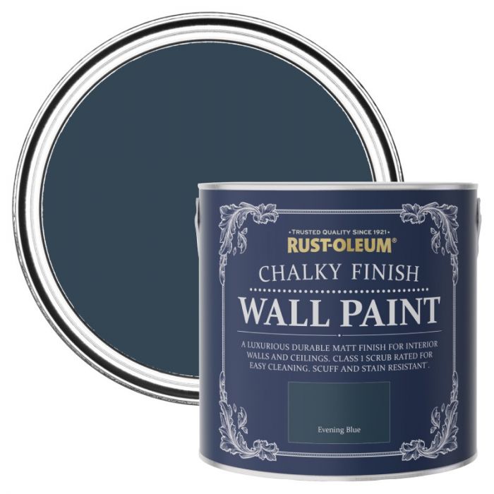Rust-Oleum Chalky Finish Wall Paint - Evening Blue 2.5L