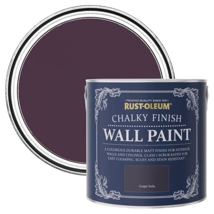 Rust-Oleum Chalky Finish Wall Paint - Grape Soda 2.5L