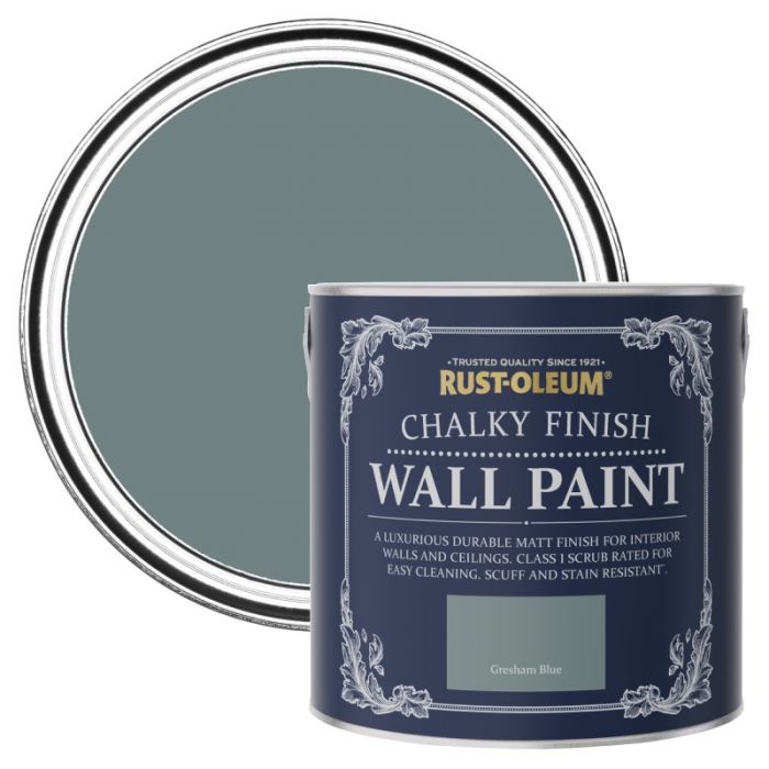 Rust-Oleum Chalky Finish Wall Paint - Gresham Blue 2.5L