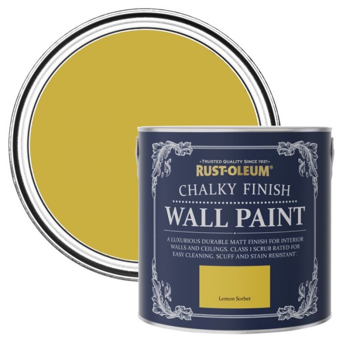 Rust-Oleum Chalky Finish Wall Paint - Lemon Sorbet 2.5L